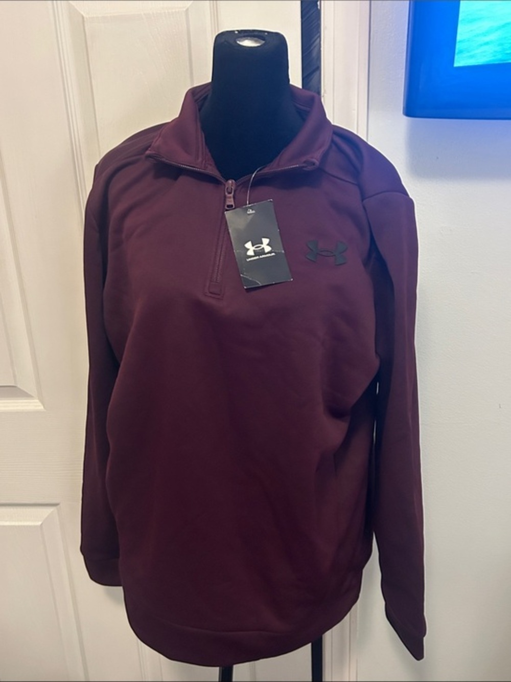Under Armour Men's Maroon 1/4 Zip Performance Pullover - Picture 1 of 4